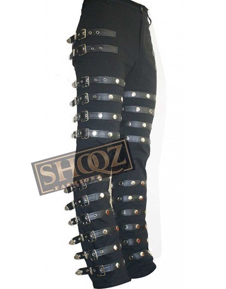 Michael Jackson Concert Metal Rock Leather Pant Michael Jackson Concert Metal Rock Leather Pant
